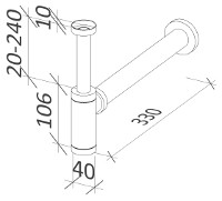 nabytek riho Designový sifon Ø32 mm